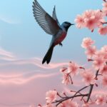 bird soar isolated pastel background Copy space --chaos 40 --ar 1620:2880 --styl...