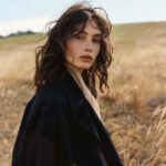 This Argentine female high-fashion model with dark brown hair, age 20-25, brown ...