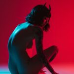 Back view Pinterest photo, by anton szandor lavey, Shadow of korean female model...