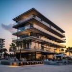 prompt Minimalist design hotel 12 floors made...