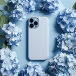 photo realistic minimalist mockup for a flatlay blank iphone 15 phone case, the ...