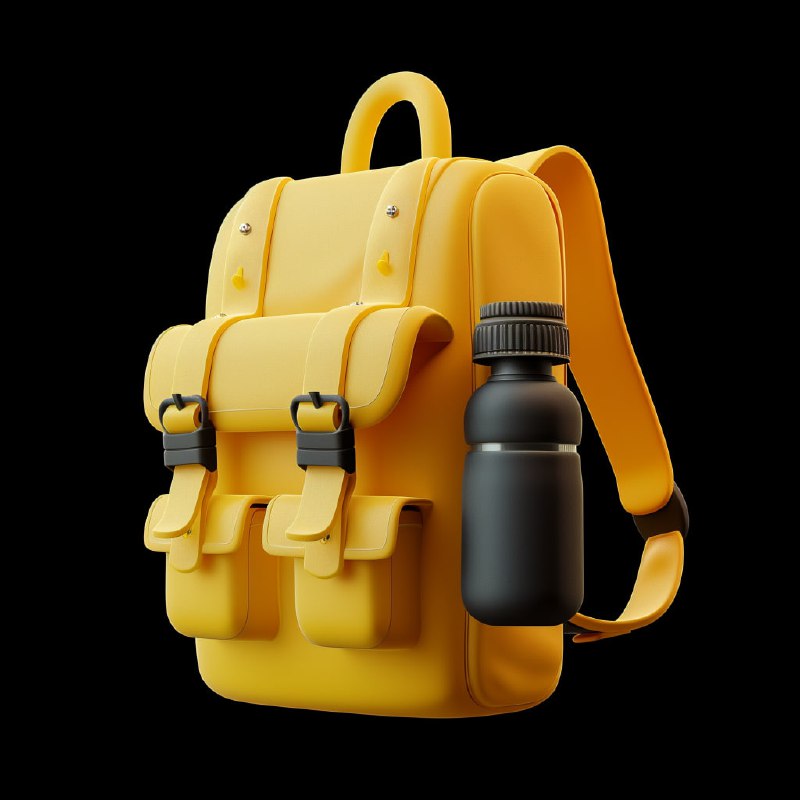 EVEqDNiWLP0Nbo2MYdEZCBb1zpI0i5-GWqWm0fcM0FLQWkKNnZVKbRvzrYu1wYGpMPc4904oTbrXgZnB-zihxeGR3-ouT9Rmz2F7.jpeg cute simple 3D icon of a camping backpack with a water bottle, in the style of P...