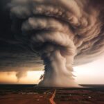 1-3 */Photo of a amazing tornado cloud --s 750 --q 24 */Incredibly high resoluti...