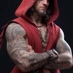 3d render cg render of realistic portrait of a character handsome modern young m...
