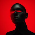 emil hajjaj creates surreal digital art with a single black eye, in the style of...