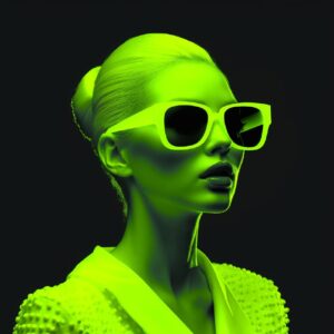 Acid green, lime green still a super trend color?Portrait of ambient minimalist...