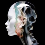 Cross section of beautiful human body with Clear opal Mineral and Clear Mineral ...