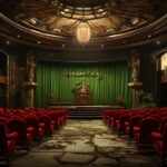General36. "A vintage theater showcasing documentaries, real - life stories unfo...
