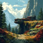 8 bit Atari style fps game, verg low resolution --v 6.0 --s 550 --style rawby _3...