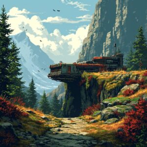 8 bit Atari style fps game, verg low resolution --v 6.0 --s 550 --style rawby _3...