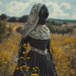 countryside woman in xenomorph-like folk dress --v 6by ocsai_daniel#dystopian#cr...