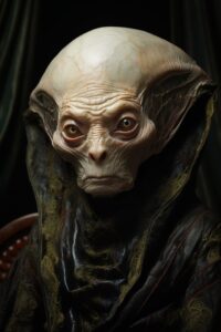 portrait of an alien being Rembrandt HR Geiger --v 5.2 --ar 2:3 --s 250by swcrea...