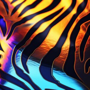 Close up image of zebra skin pattern made of rainbow dim colors, lucky charm, ra...