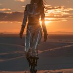 Возвращаемся cinematic, photo, full body shot, woman wearing fashion outfit insp...