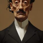 Salvador Dalí art, Upper body, Represents traditional Chinese art, Front, Daily ...