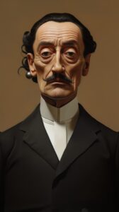 Salvador Dalí art, Upper body, Represents traditional Chinese art, Front, Daily ...