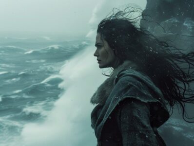 Cinematic still,Film by Christopher Nolan, portrait photography, close-up shot o...