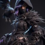 raven assassin, rim lighting, tough complexion, ray tracing, incredibly intricat...