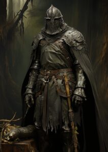 Renaissance oil painting, knight of nurgle with warhammer, full body, dark and m...