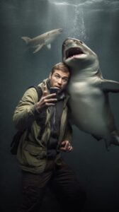 Shark and sharpei hybrid, strange, weird, curious, award winning photo, studio l...