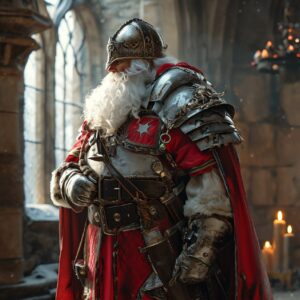 santa claus as a fantasy medieval knight --s 250 --v 6.0by holden9474 Prompt col...