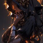 the mythirae, by william burnel, 1862, in the style of dark yellow and black, my...