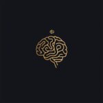 (промпт на испанском)crea un logo de un cerebro haciendo sinapsis elegante minim...