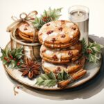 christmas cookies, clipart watercolor white isolated background --v 5.2 --s 750b...