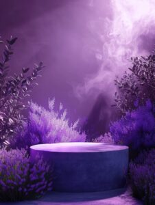3D rendering of a podium for product demonstrations, magic mystical atmosphere, ...