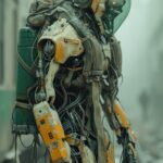 Детализация full picture . decadent humanoid robots covered in muscles and veins...