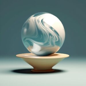 levitating ::3 surreal:: 4 matte glass morphism liquid wavy sphere based shape, ...