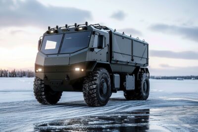 self driving Electric Military Cargo Truck --ar 3:2 --style raw --v 6.0-renault ...