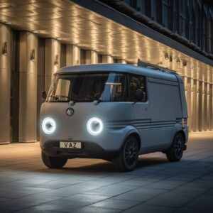 Грузовой миниавтобус от ВАЗPhoto. A modern Russian car, a cargo minibus with the...