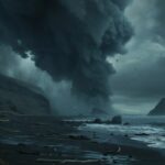 Death stranding, beach, Apocalyptic, Brutalist architecture, science fiction, vo...