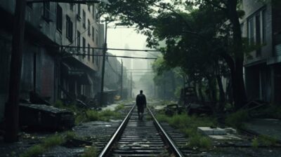 STYLE: Zombie Horror | GENRE: Survival, Action | Emotion: Dread | SCENE: Abandon...
