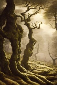 Landscape arts made with Stable diffusion (Playgroundai)England Wistman’s Wood l...