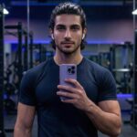 پرامپت دختر Ultra realistic HD gym mirror selfie built 100% from the reference i...