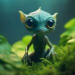 Extraordinary portrait of microscopic unknown little small adorable alien specie...