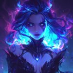 Epic portrait of a Persephone, Greek goddess of the underworld, dark, gloomy, fu...
