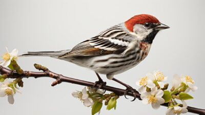 Chestnut - sided warbler( setophaga pensylvanica) photo - realistic, ultra sharp...