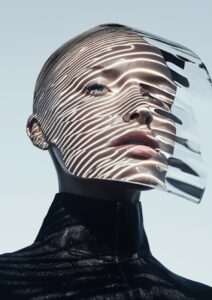 fine art color photography of a woman, animal print --ar 5:7 --q 2 --sref 172117...