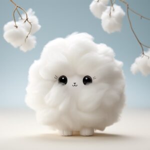 Cartoon cotton shape, Petra Eriksson, white background, 4k --s 750 --v 5.2 --sty...