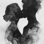 an illustration of two people kissing the kissing couple by stella maria, in the...