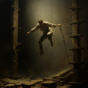 agility and coordination, as shown by a single human figure, closeup, medieval p...