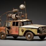 car by the artist martin mcbrian, in the style of primitive folk art, john lurie...