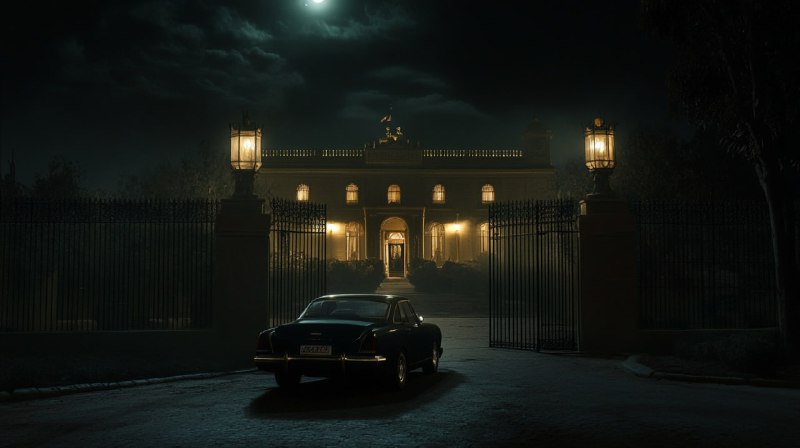 SpwwnKX0TKlJYVLVx5qOGjmlddlsZW8u6tlvPUHA5cbCbPcyHxAnpmRRI8bF29c_sGyYTCSUo8dmF5ql4ik8-e2PoCH11YZLf6Bd.jpeg A car stops in front of the palace at night in a terrifying scene.in the year 20...