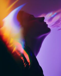 Word to explore: ThermographyFuturistic silhouette of a person , the background...