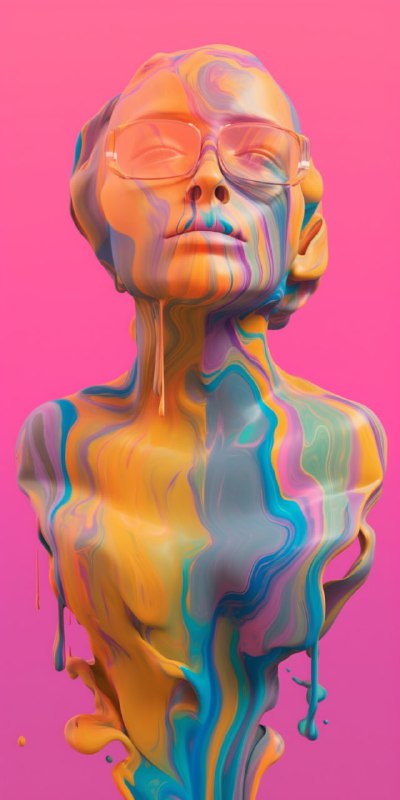 U1AJ7lLyuZkuYCrN-GF4Tc1knpDTufCm_yiXN5P_g38PjoVYcBlxMJSfw3GnU3mllPhnuVV8rDRCdw2PjYqh8m2aDof3x8d0_JZK.jpeg Person shape emerging from 3d paint, multicolours, thick, glossy, flowing from t...