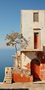 View from drone, Minimalism, architecture photography of Sicily by polaroid phot...