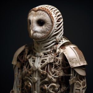 Barred owl in an exoskeletonby DKha Prompt collection...